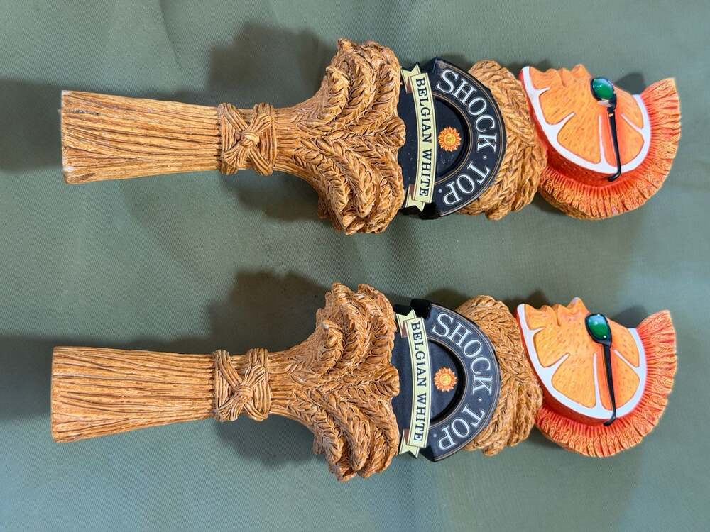 Shock Top Beer Bar Tap Handle Belgian White Beer 8” (price per tap)